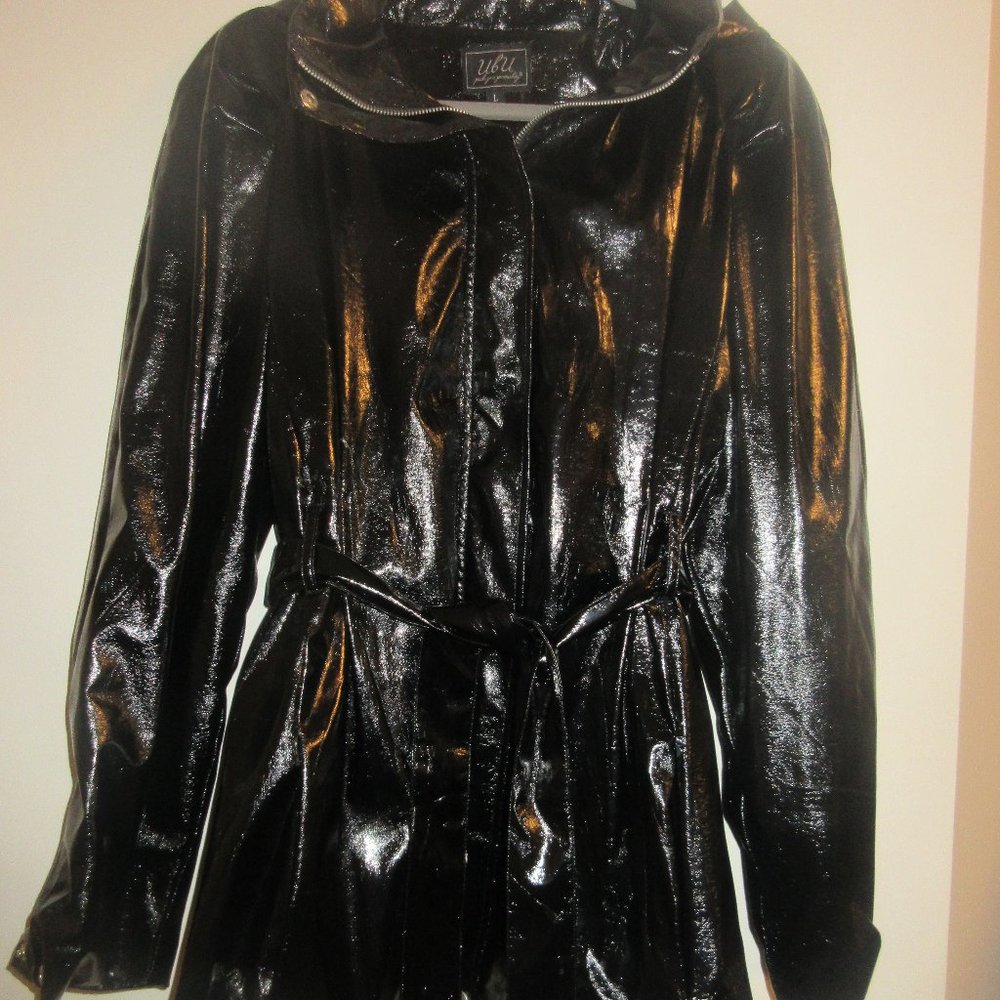 Shiny Black Rain Jacket